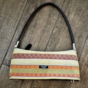 Kate Spade New York Small Striped Canvas Shoulder Bag Purse
